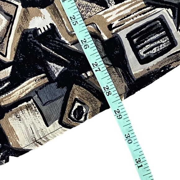 GROVE AVENUE - SIZE MEDIUM - ABSTRACT PRINT - OVERSIZED WASHABLE SILK TOP B5 - Picture 7 of 10